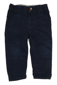Tmavomodré plátěné skinny kalhoty M&S