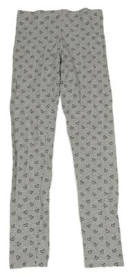 Šedé vzorované legíny se srdíčky Primark