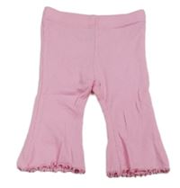 Růžové žebrované flare legíny Next