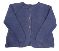 Tmavomodrý propínací svetr M&S