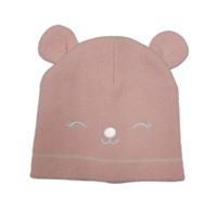 Světlerůžová pletená čepice s čumákem Early Days