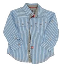 Modro-bílá pruhovaná košile kanz