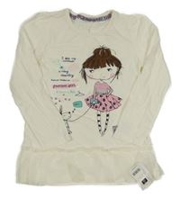 Nové - smetanová tunika s dívkou dunnes