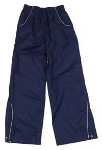 Tmavomodré šusťákové voděodolné kalhoty Crivit