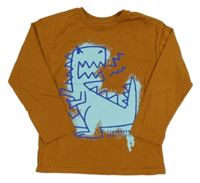 Hnědé triko s dinem H&M