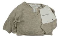 Nové - béžový vzorovaný zavinovací lehký svetr H&M