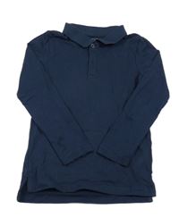 Tmavomodré polo triko C&A