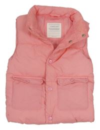 Světlerůžová šusťáková zateplená vesta s kapsami Primark