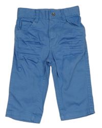 Modré plátěné kalhoty 