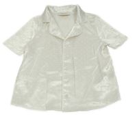 Perleťový pyžamový puntíkatý saténový kabátek 