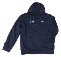 Tmavomodrá sportovní mikina s logem a kapucí Nike