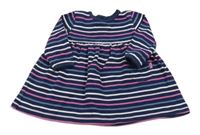 Tmavomodro-bílo-růžové pruhované šaty Jojo Maman Bébé