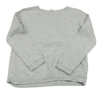 Světlešedá melírovaná mikina s hvězdami z kamínků H&M