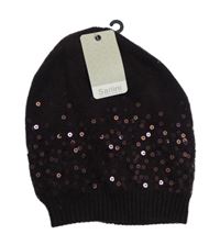 Nové - Mahagonová čepice s flitry 