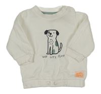 Bílá mikina s pejskem F&F