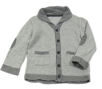 Šedý propínací svetr George