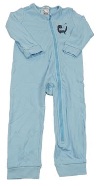 Světlemodrý overal s dinosaurem Pocopiano