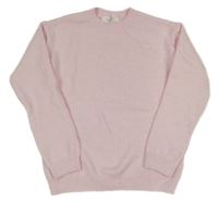 Světlerůžový vlněný svetr H&M