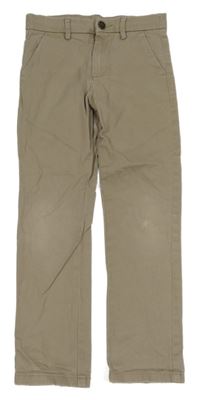 Béžové plátěné chino kalhoty Next