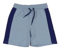 Světlemodro-tmavomodré teplákové kraťasy Kiki&Koko