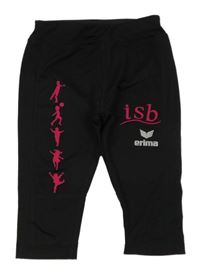 Nové - Černo-fuchsiové sportovní crop tepláky zn.erima 