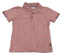 Starorůžové polo tričko s nápisy Baker