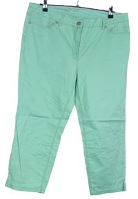 Dámské světlemátové capri elastické kalhoty 