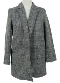 Dámský černo-bílý melírovaný sakový cardigán Warehouse 