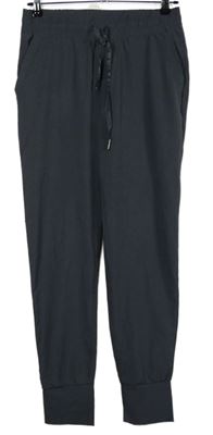 Dámské tmavošedé šusťákové kalhoty 