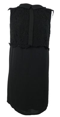 Dámské černé šaty s krajkovým živůtkem Next 