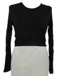 Dámské černé crop triko Shein 