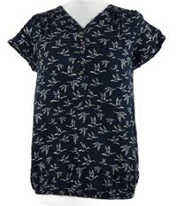 Dámská tmavomodrá vzorovaná halenka Gina 