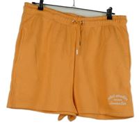 Dámské oranžové teplákové kraťasy s nápisem Boohoo 