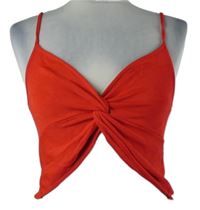 Dámský červený pletený crop top Zara 