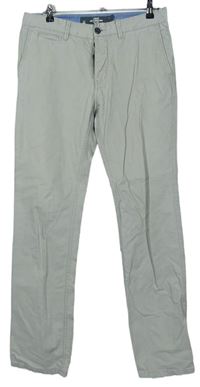 Pánské šedé plátěné kalhoty H&M vel. 32