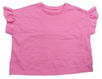Růžové crop tričko George