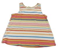 Barevný pruhovaný žebrovaný top Zara