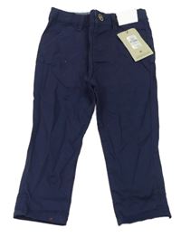 Tmavomodré plátěné chino kalhoty Denim Co.