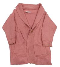 Růžový pletený cardigan so cute