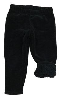 Černé pletené zateplené tepláky Topolino