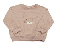 Světlerůžová mikina s králíčkem Lindex