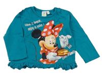 Petrolejové triko s Minnie Disney