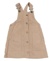 Světlerůžové manšestrové laclové šaty 