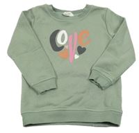 Khaki mikina s nápisem Famy