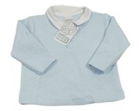 Nové - Světlemodrá mikina s límečkem 