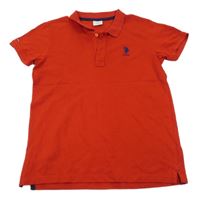 Červené polo tričko s výšivkou U.S Polo Assn