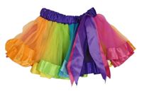Kostým - Barevný tylová sukně se stuhou