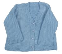 Světlemodrý propínací svetr 