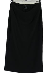 Dámská černá vzorovaná elastická midi sukně Roman