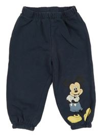 Tmavomodré tepláky Mickey mouse H&M